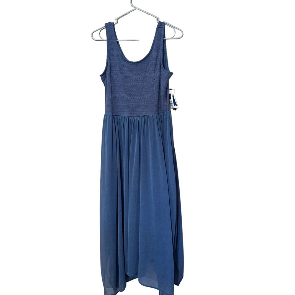 KRISTIN NICOLE blue maxi dress with silky feeling bottom